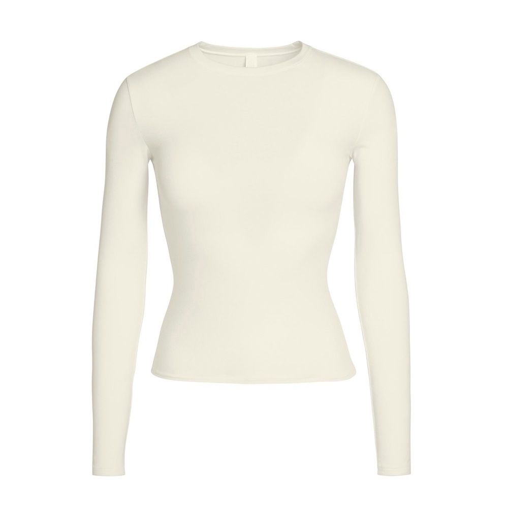 SKIMS Cream Long Sleeve Tee Bone